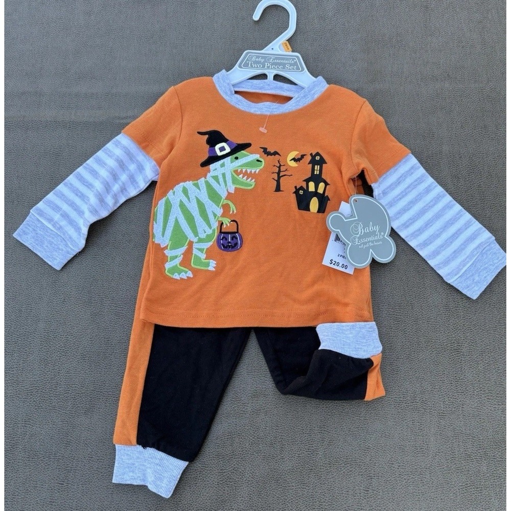 Adorable- Baby Essentials Halloween Outfit, Size 12 MOs. Dinosaur Mummy. NWT